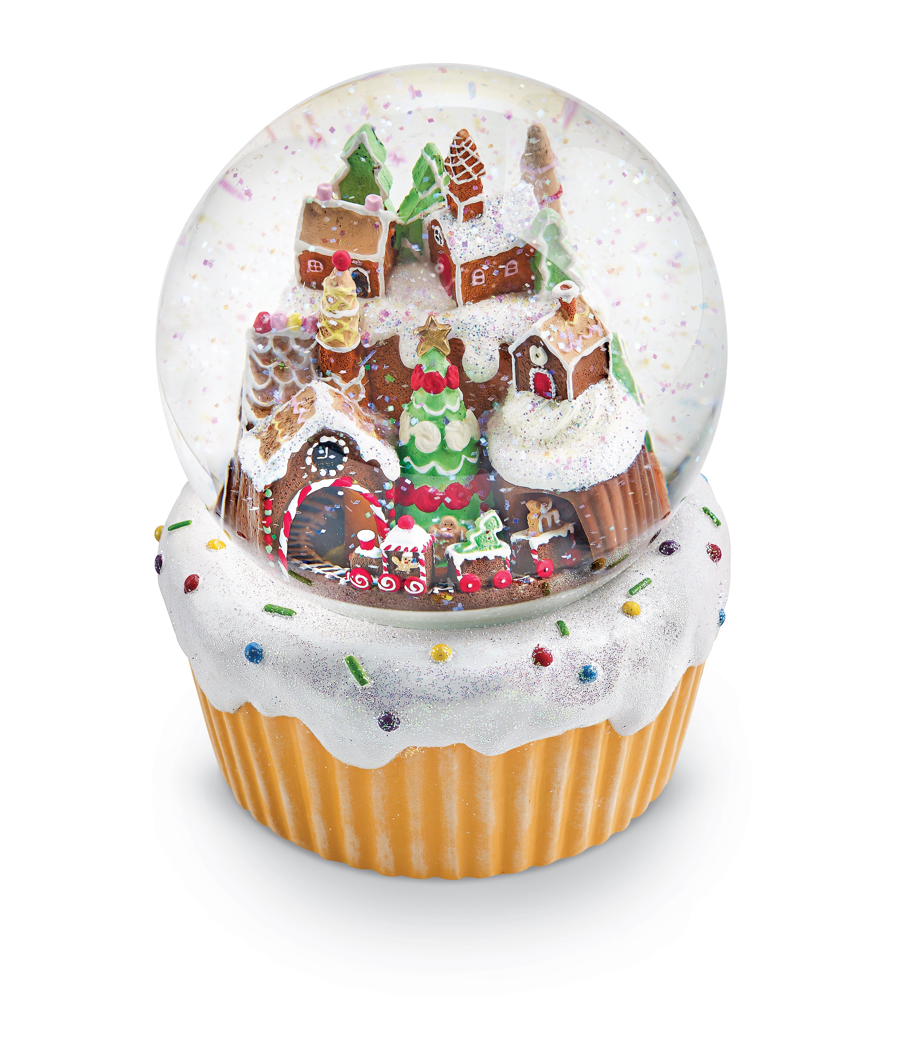 Gingerbread Musical Snow Globe – Charleston Gardens