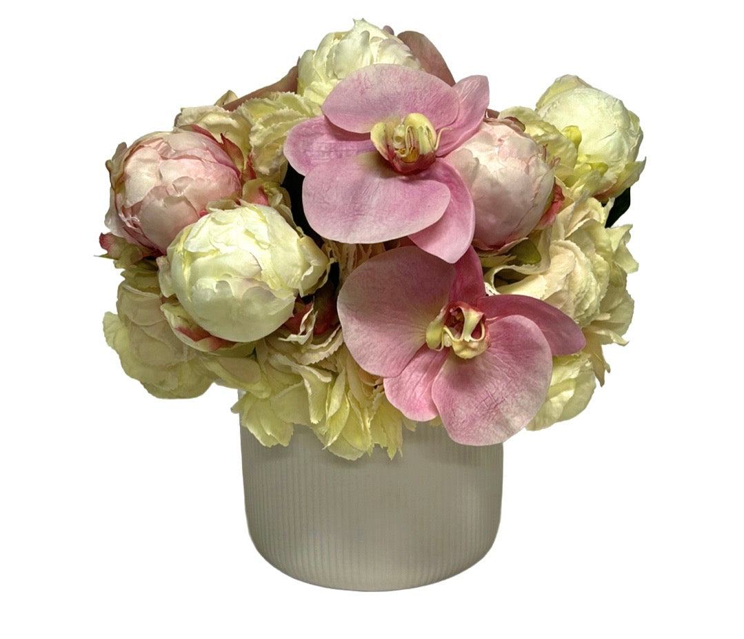 Orchids, Peonies and Hydrangea Bouquet