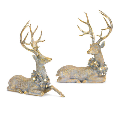 Deer with LED Lights (Set of Two)